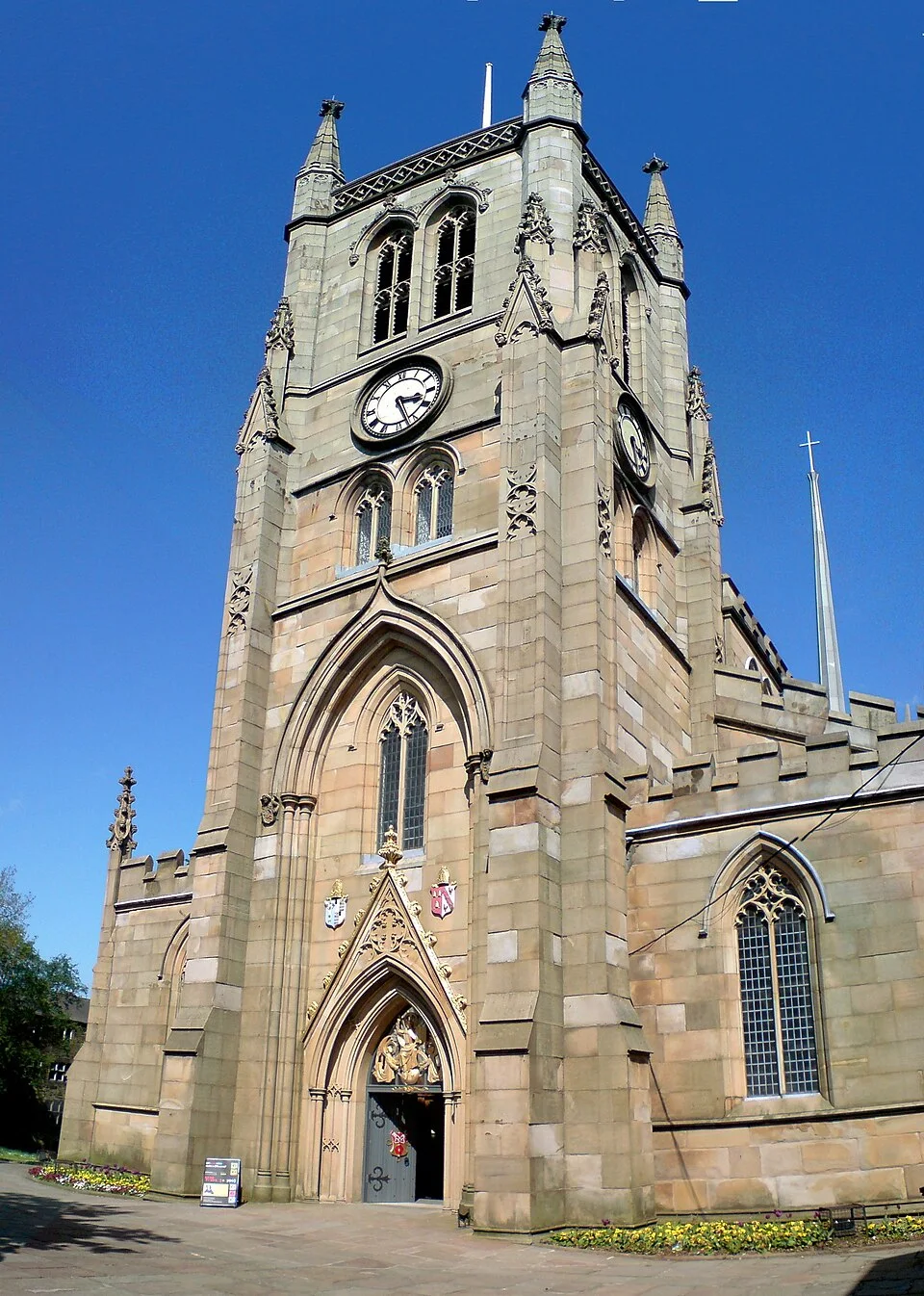 The west front of Blackburn Cathedral